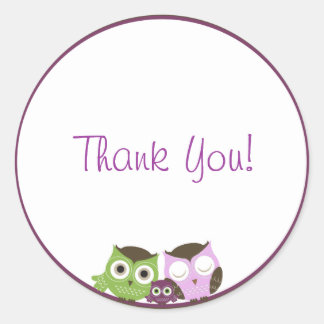Adesivo Redondo Chá de fraldas de coruja