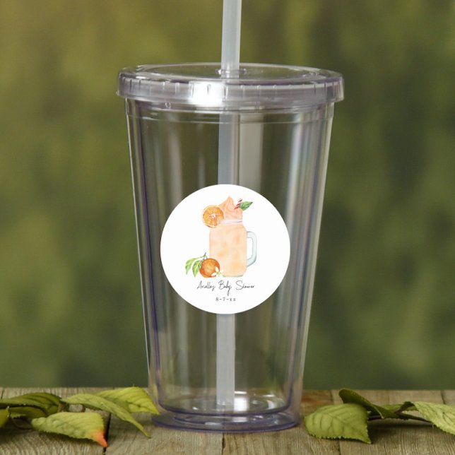 Adesivo Redondo Chá de fraldas de Fruta Suavizada da Little Cutie (Criador carregado)