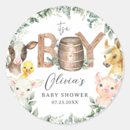 Adesivo Redondo Chá de fraldas de galinha verde-boi