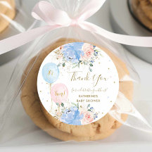 Chá de fraldas de Gêmeos Florais Azul-Rosa