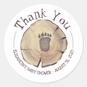 Adesivo Redondo Chá de fraldas De Impressão De Bear Bear Bear Fo