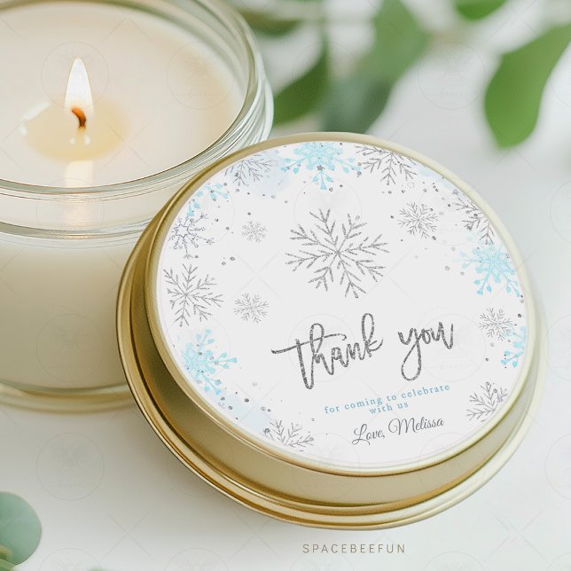 Adesivo Redondo Chá de fraldas de inverno Está frio lá fora (Winter Baby Shower, It's Cold Outside Baby Shower, classic round sticker, holiday baby shower, winte)