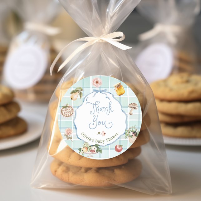 Adesivo Redondo Chá de fraldas de Mercado para Agricultores Cultiv (Criador carregado)