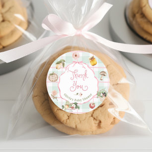 Adesivo Redondo Chá de fraldas de Mercado para Agricultores Cultiv