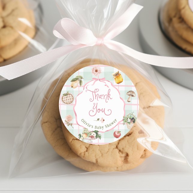 Adesivo Redondo Chá de fraldas de Mercado para Agricultores Cultiv (Criador carregado)