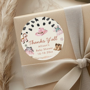 Adesivo Redondo Chá de fraldas de moça-moça ocidental