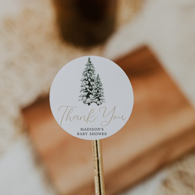 Adesivo Redondo Chá de fraldas de Natal (Criador carregado)