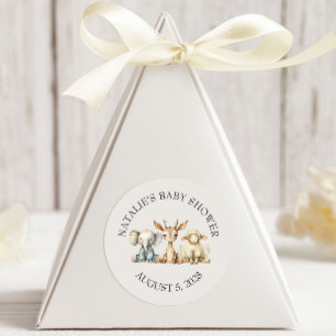 Adesivo Redondo Chá de fraldas de Vintage Plush Nursery