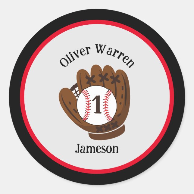 Adesivo Redondo Chá de fraldas do All-Star Baby Boy (Frente)