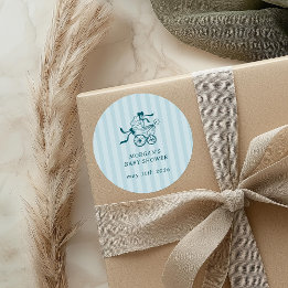 Adesivo Redondo Chá de fraldas do carrinho de bebê de pré-disquete