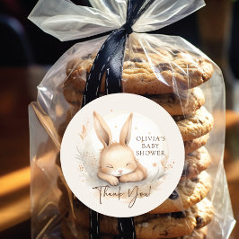 Adesivo Redondo Chá de fraldas do Coelhinho