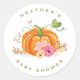 Adesivo Redondo Chá de fraldas do selo do Envelope da Bomba