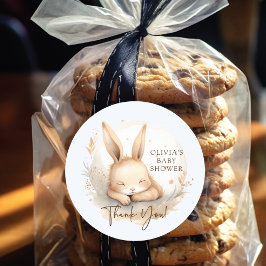 Adesivo Redondo Chá de fraldas do Slumber Bunny Boys