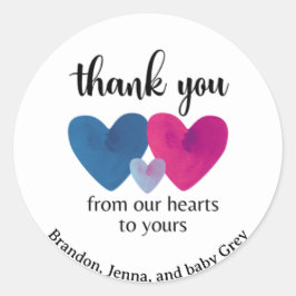 Adesivo Redondo Chá de fraldas Favor Sticker