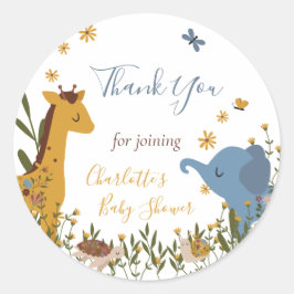 Adesivo Redondo Chá de fraldas Floral De Bebês Cachos