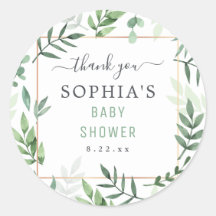 Chá de fraldas Gênero Aquarela Botânica Neutra