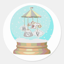 Adesivo Redondo Chá de fraldas Inverno-cinza Oleti neve globo-azul