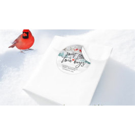 Adesivo Redondo Chá de fraldas Moderno de inverno Doce Pequenos Gê