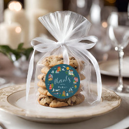 Adesivo Redondo Chá de fraldas Náutico de Blue Boy da Aldeia Coste