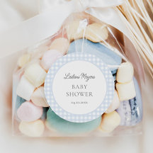 Chá de fraldas Pale Blue Gingham Classic Boys