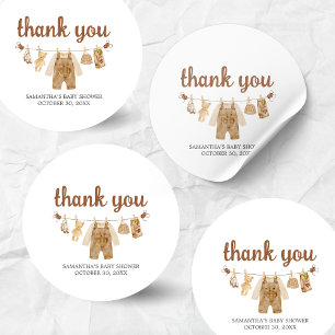 Adesivo Redondo Chá de fraldas para Criação de Café