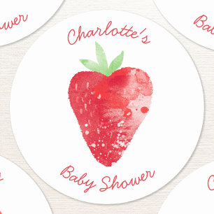 Adesivo Redondo Chá de fraldas Personalizado Por Aquarela De Moran