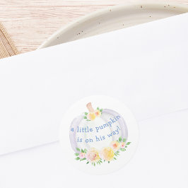 Adesivo Redondo Chá de fraldas Pumpkin Boys