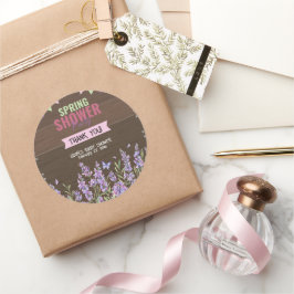 Adesivo Redondo Chá de fraldas Russo de Chá Lavanda