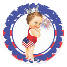 Chá de fraldas Sticker Vintage Baby