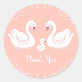 Adesivo Redondo Chá de fraldas Swan