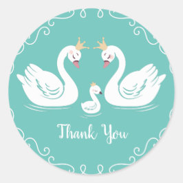 Adesivo Redondo Chá de fraldas Swan