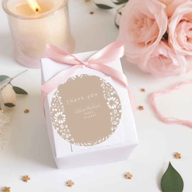 Adesivo Redondo Chá de fraldas Talavera (Criador carregado)