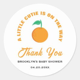 Adesivo Redondo Chá de fraldas Um Pouco De Citros Cutis Neutro De 