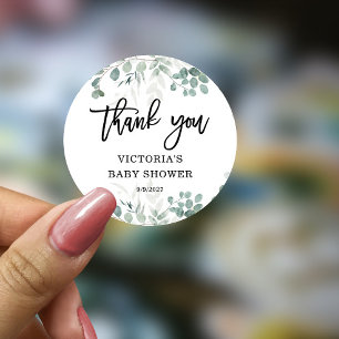 Adesivo Redondo Chá de fraldas verde bem-vindo