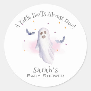 Adesivo Redondo Chá de fraldas Whimsic Little Boo Halloween