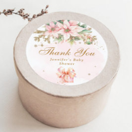 Adesivo Redondo Chá de fraldas Whimsic Winter