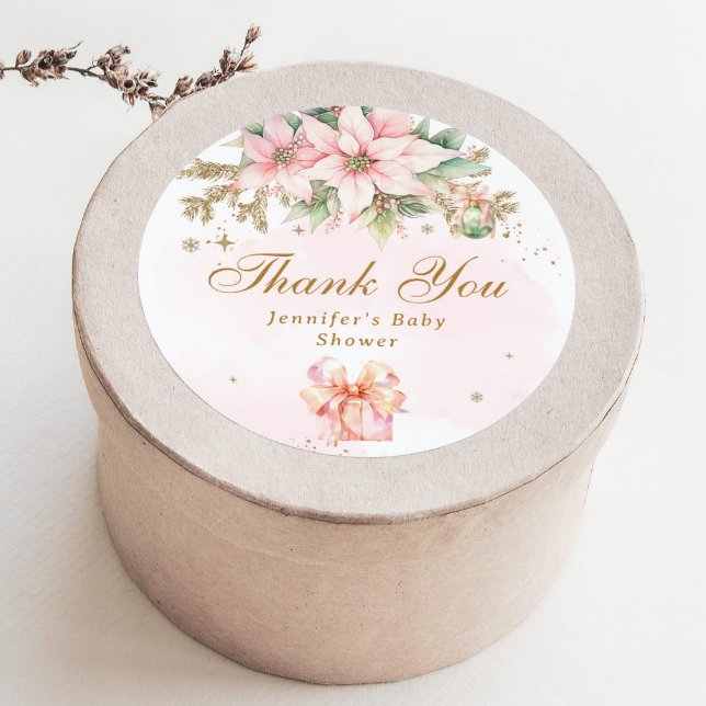 Adesivo Redondo Chá de fraldas Whimsic Winter (Criador carregado)