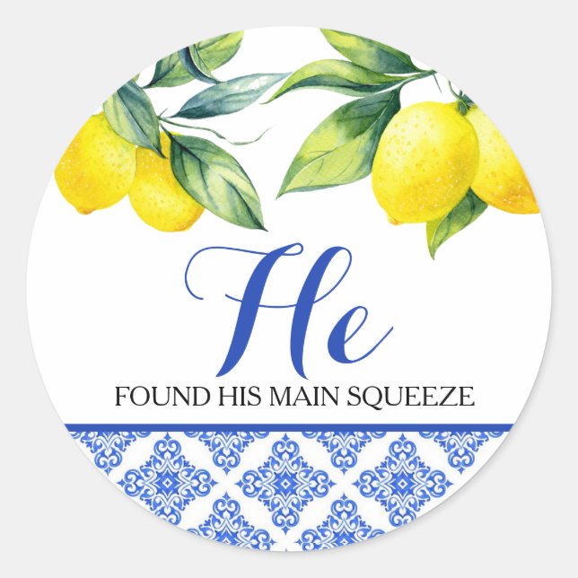 Adesivo Redondo Chá de limão (Frente)