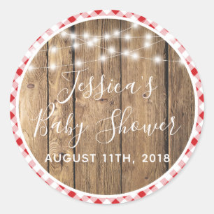 Adesivo Redondo Chá de madeira rústico do evento da xadrez