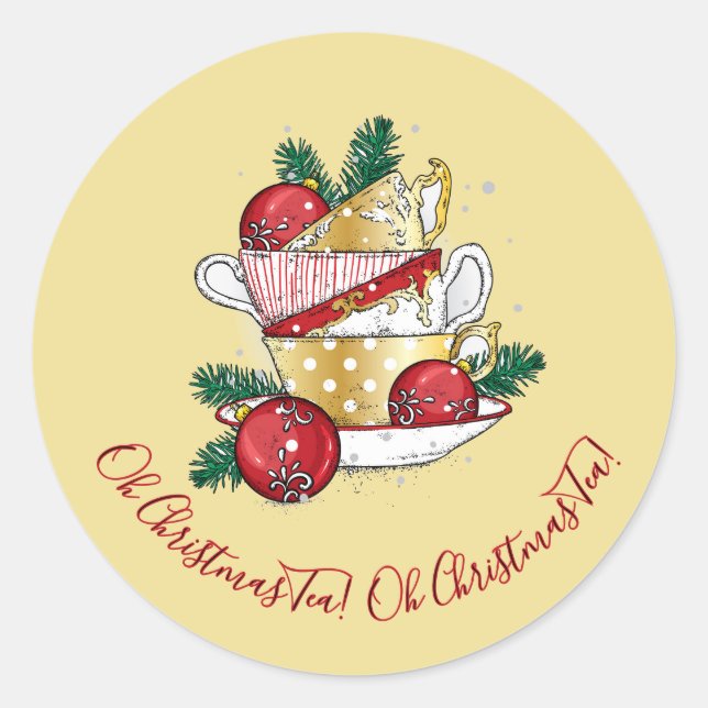 Adesivo Redondo Chá de Natal! (Frente)