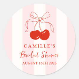 Adesivo Redondo Chá de Noiva A Cereja no Topo