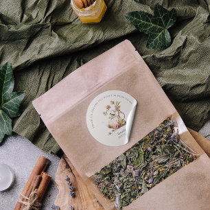 Adesivo Redondo Chá de Noiva Agradecimento Aquarela de Flores Silv