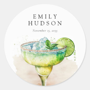 Adesivo Redondo Chá de Noiva Aquarela Fiesta