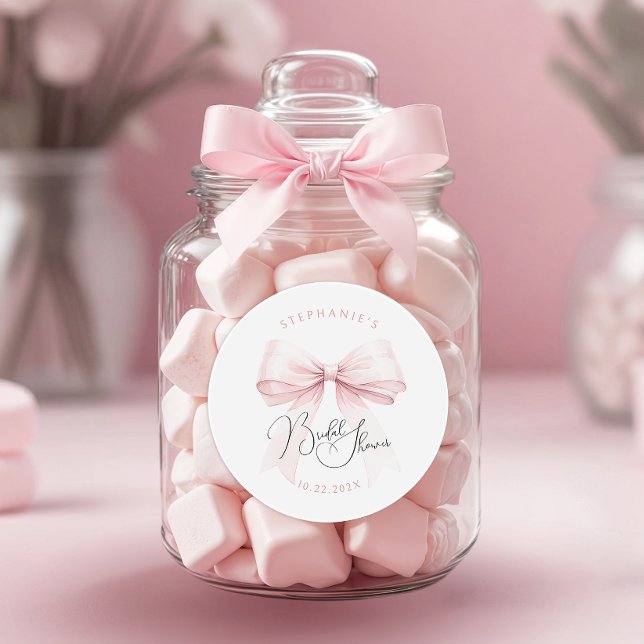 Adesivo Redondo Chá de Noiva Arco Rosa (Criador carregado)