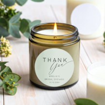 Chá de Noiva Boho Verde Sage Obrigado 