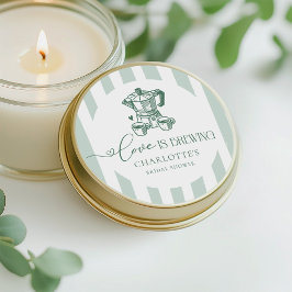 Adesivo Redondo Chá de Noiva Café Moderno Amor está Cozinhando