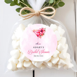 Adesivo Redondo Chá de Noiva com Champanhe