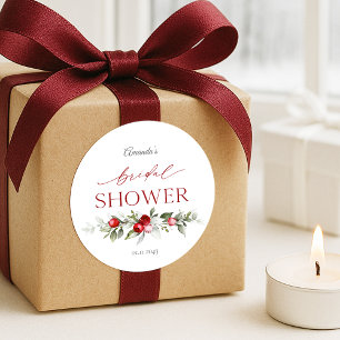 Adesivo Redondo Chá de Noiva de Frutas do Inverno