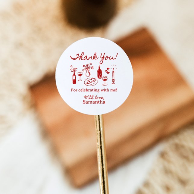 Adesivo Redondo Chá de Noiva de Pizza Italiana That's Amore (Criador carregado)