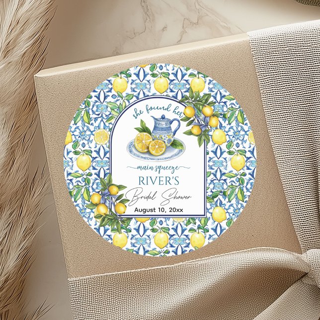 Adesivo Redondo Chá de Noiva Ela Encontrou Seu Amor (Criador carregado)